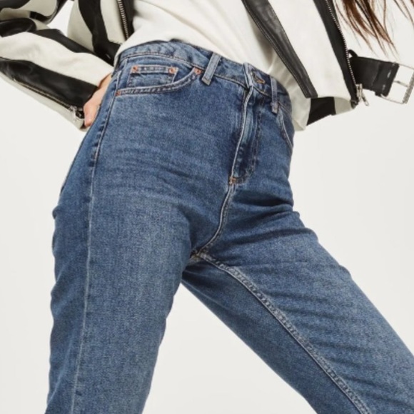 NWOT TopShop Straight Leg Jeans - Picture 4 of 7